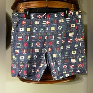 Vintage Reyn Spooner Military Call Names Flag Swim Trunk Shorts Size Medium